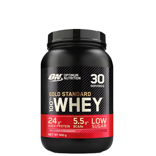 100% Whey Gold Standard Valleprotein 908 g Delicious Strawberry