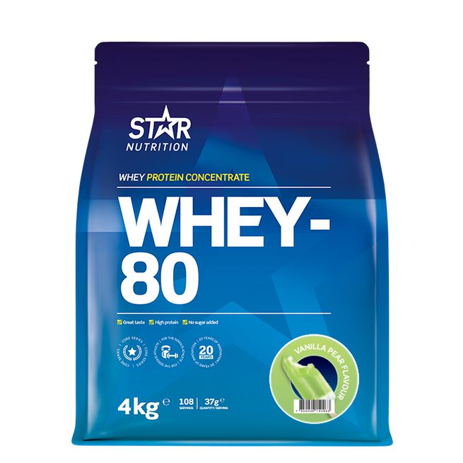 Whey-80 Valleprotein 4 kg Vanilla Pear