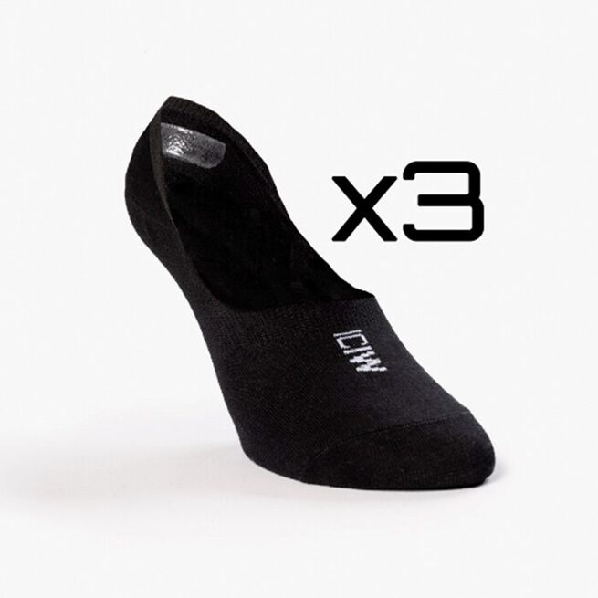 Invisible Unisex Socks 3-pack, Black, 39-41 