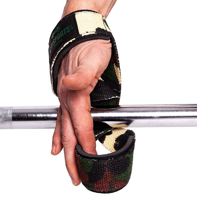 CP sports Figure 8 Straps - Lifting Loops, Green Camo, One Size