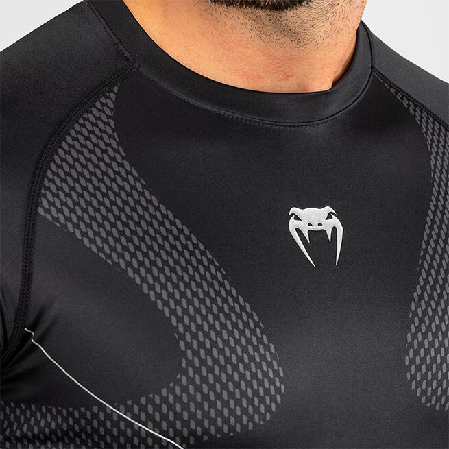 Nexus Rashguard Kortærmet Sort Sølv
