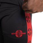 Better Bodies Bronx Track Pants, Black/Red