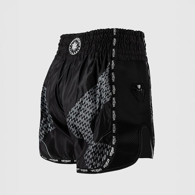 Nexus Muay Thai-Shorts Sort Sølv