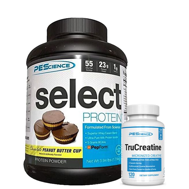 Vælg Proteinpulver 55 portioner + TruCreatine Monohydrate 120 kapsler