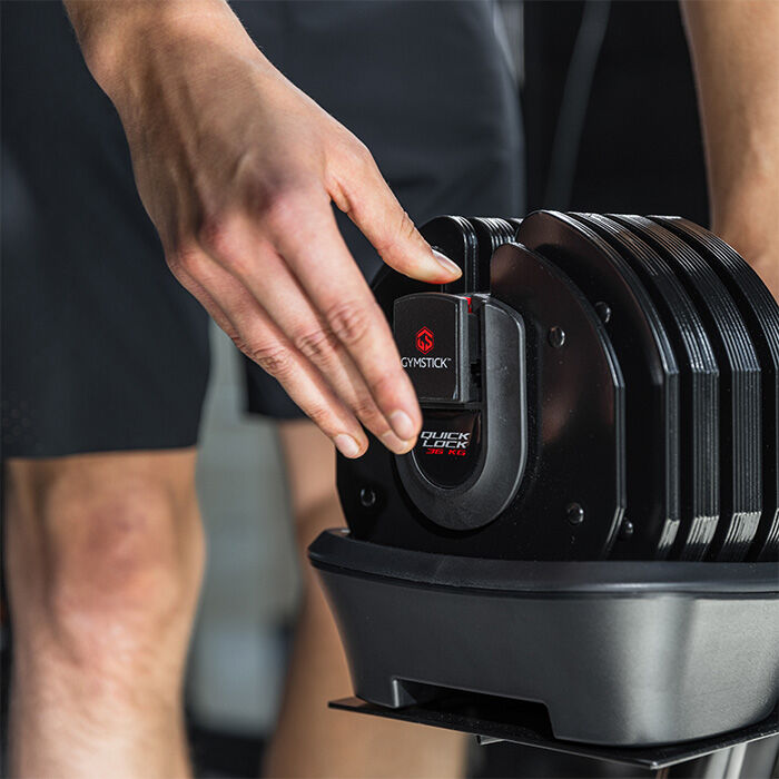 Gymstick Quick-Lock Justerbar H&aring;ndv&aelig;gt 36 kg