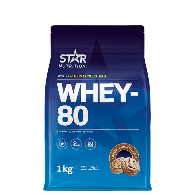 Whey-80 Valleprotein 1 kg Cinnamon bun