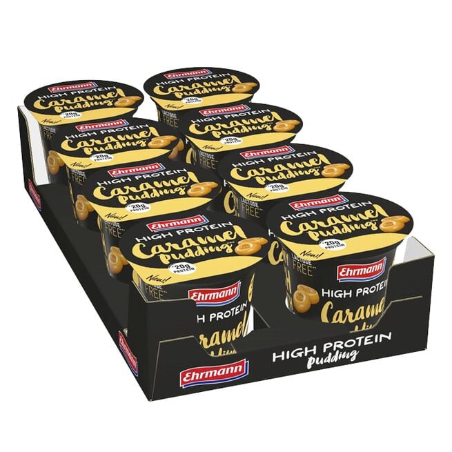 8 x Ehrmann Protein Pudding, 200 g Caramel
