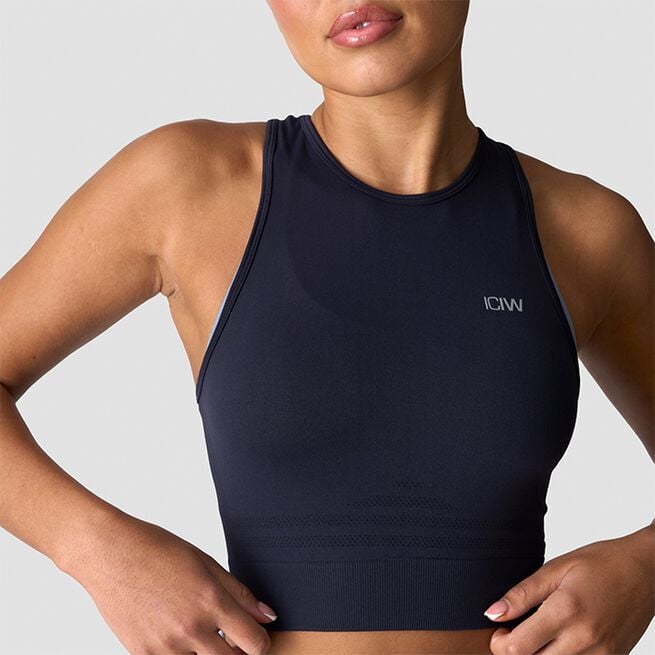 Define Seamless Cropped Top Marineblå