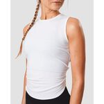 Empowering Open Back Tank, White, L 