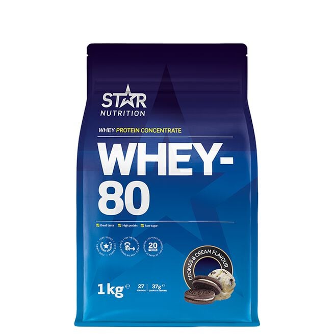 Whey-80 Valleprotein 1 kg Cookies and Cream (Dessert)