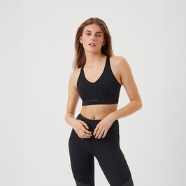 Borg Mid v Support Sports Bra, Black Beauty, XS  Mid Support Sports-BH Sort