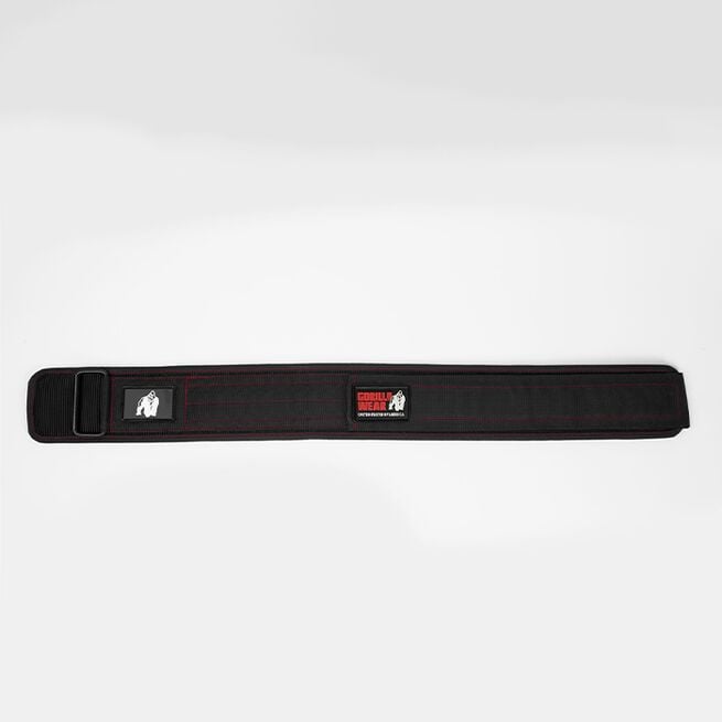 Gorilla Wear 4 Inch Nylon Belt, black/red