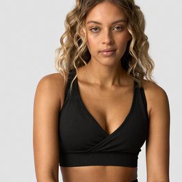 ICIW Soft Seamless Adjustable Sports Bra, Black Soft Seamless Justerbar Sports-bh Sort