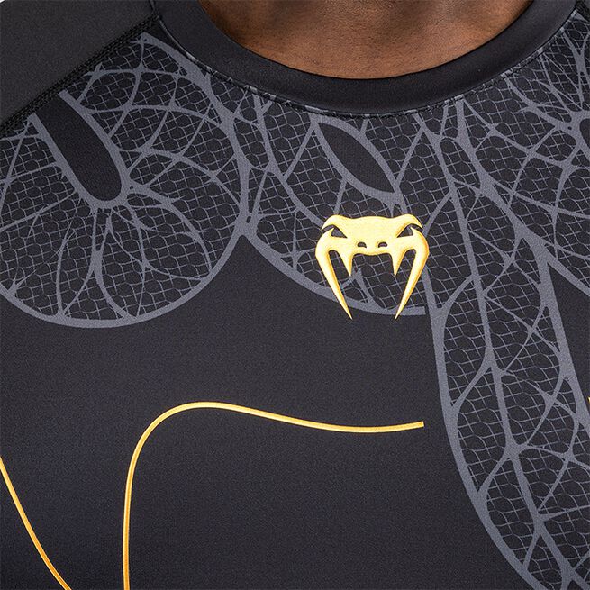 Serpenti Rashguard Langærmet Sort Sølv Guld