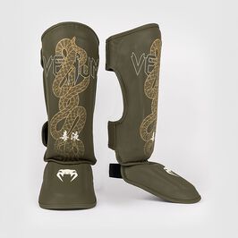 Venum Serpenti Shinguards Kaki/Bronze/Ivory, L  Serpenti Benskinner Khaki Bronze Ivory