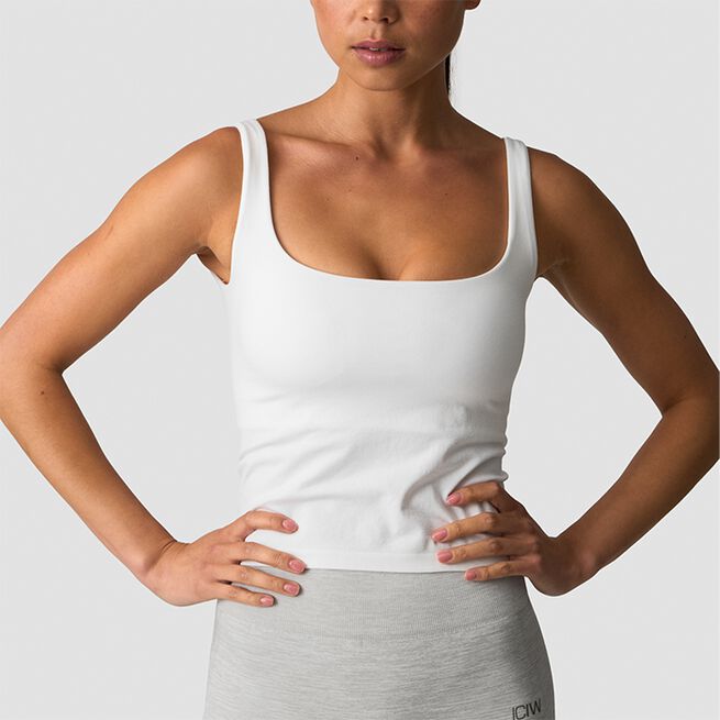 Smooth Seamless 2-i-1 Top Hvid