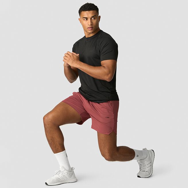 Stride Shorts, Brick Red