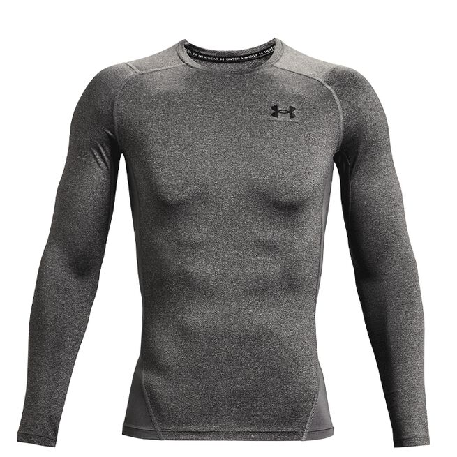 UA HG Armour Comp LS, Carbon Heather