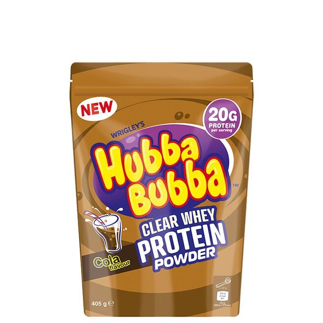 Hubba Bubba Clear Whey Valleprotein 405 g Cola