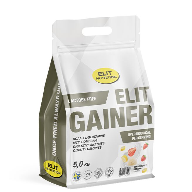 ELIT Gainer Laktosefri 5 kg Strawberry Banana