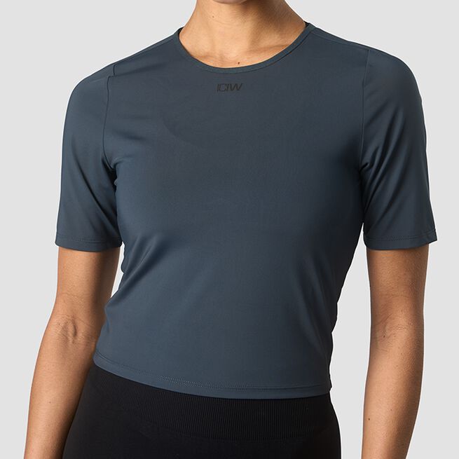 Charge Cropped Mid Sleeve, Winter Teal