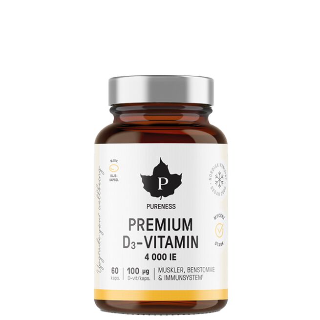 Premium D3-Vitamin 4000 IE 60 kapsler