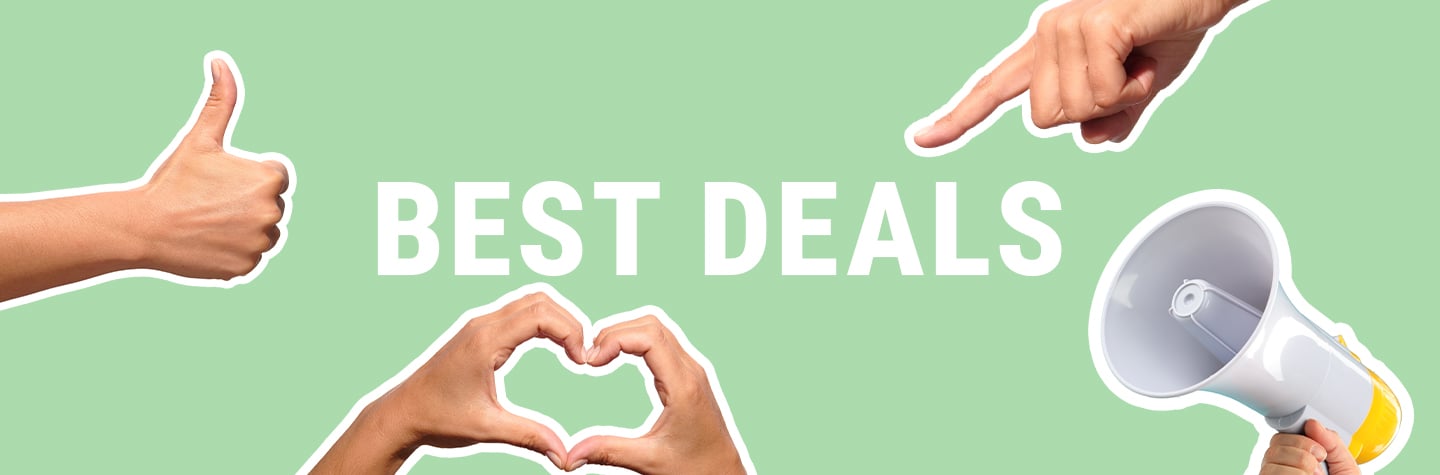 Best deals, op til 50% rabat