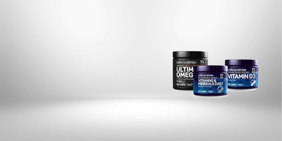 Vitaminer, mineraler og fedtsyrer fra Star Nutrition Vitaminer, mineraler og fedtsyrer fra Star Nutrition
