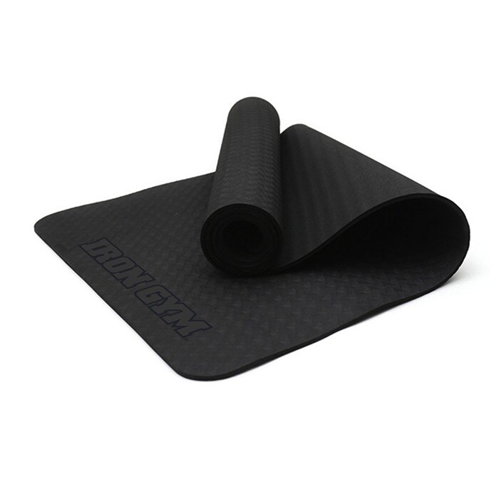 Iron Gym Exercise & Yoga Mat with Carry Strap, 4mm unisex Svart OS