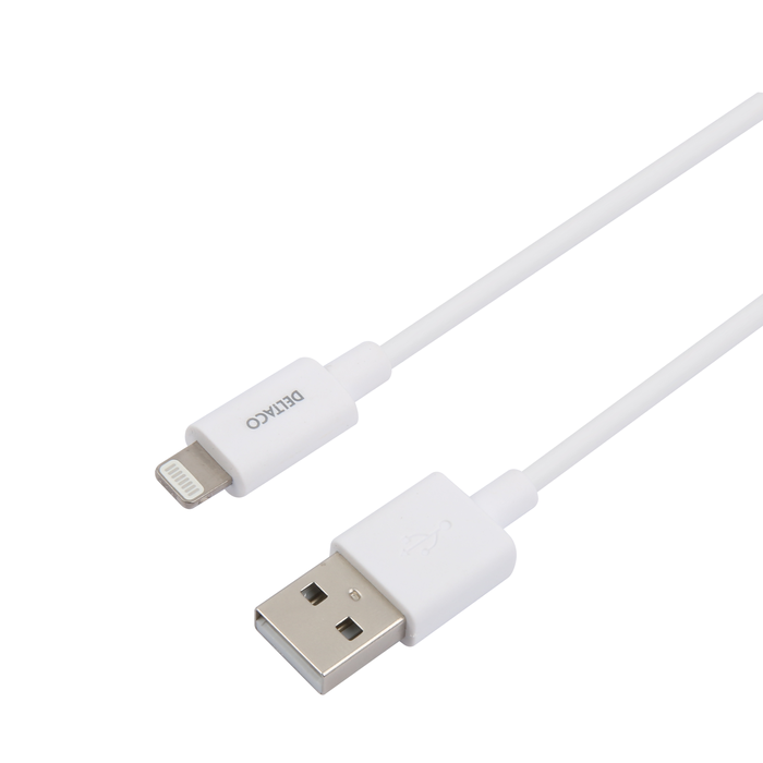 DELTACO - Lightning-kabel - USB han til Lightning han - 1 m - hvid