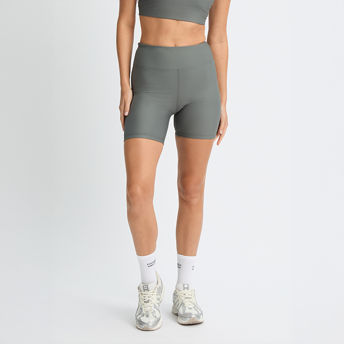 Ribstrikkede Cykelshorts Grøn