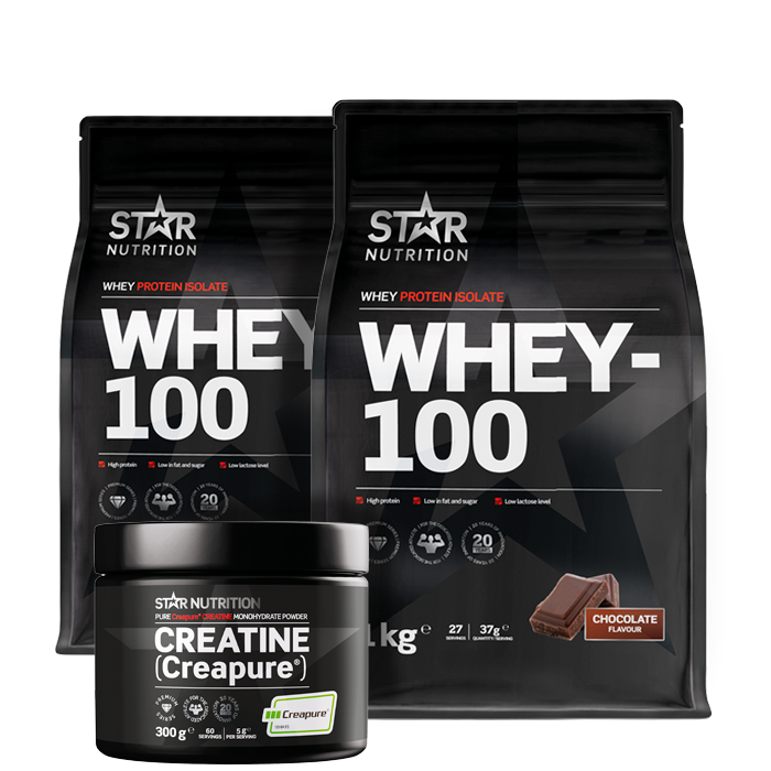 2 x Whey-100 Valleprotein + Creatine Creapure®