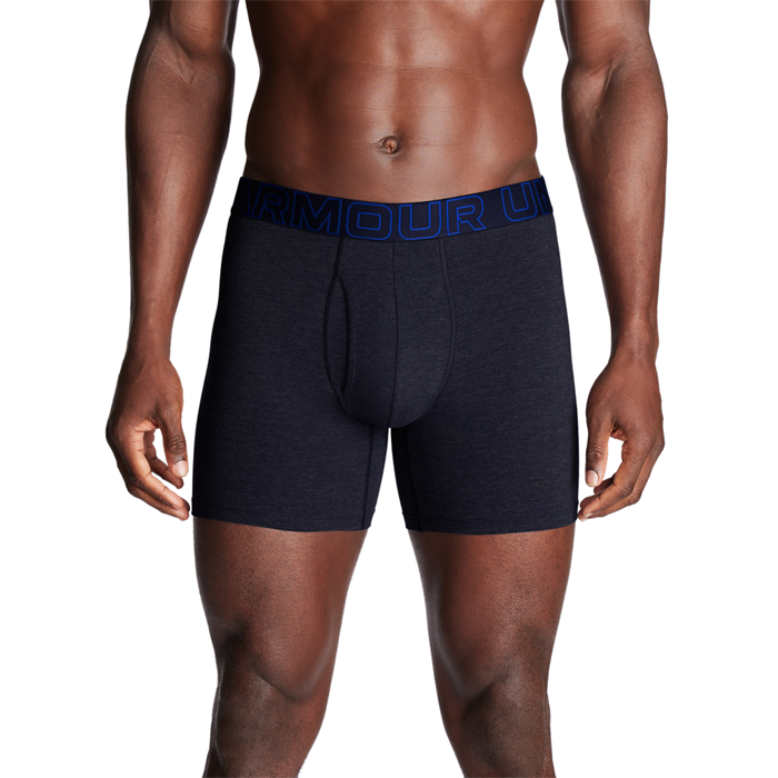 Under Armour 3P Perfect Cotton 6in Boxer Marineblå Small Herre