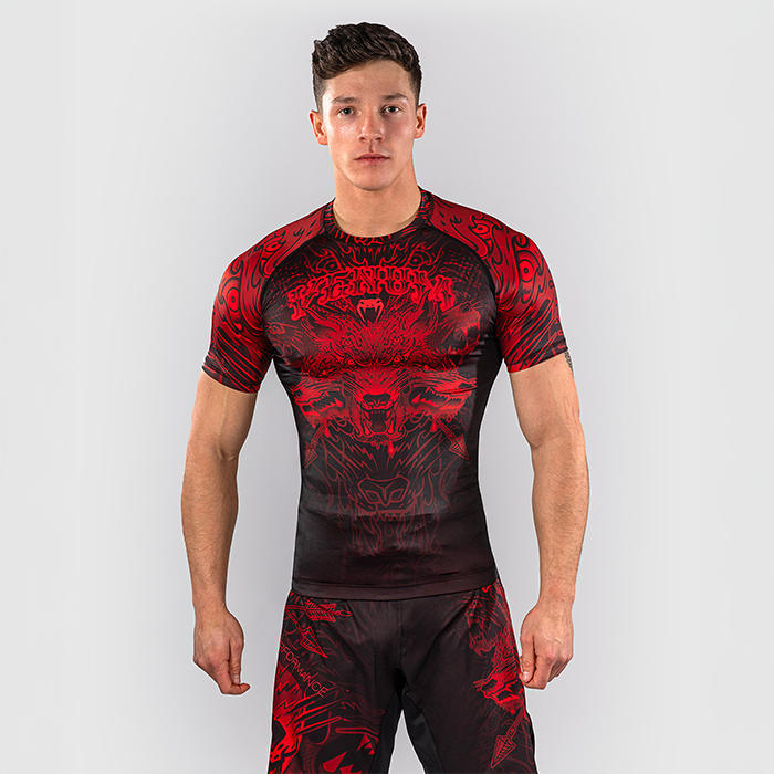 Venum Wolf Atak Rashguard Kortærmet Sort Rød