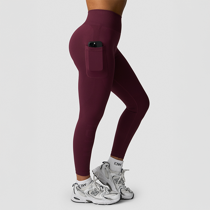 Define Seamless Pocket Tights, Dark Mahogany
