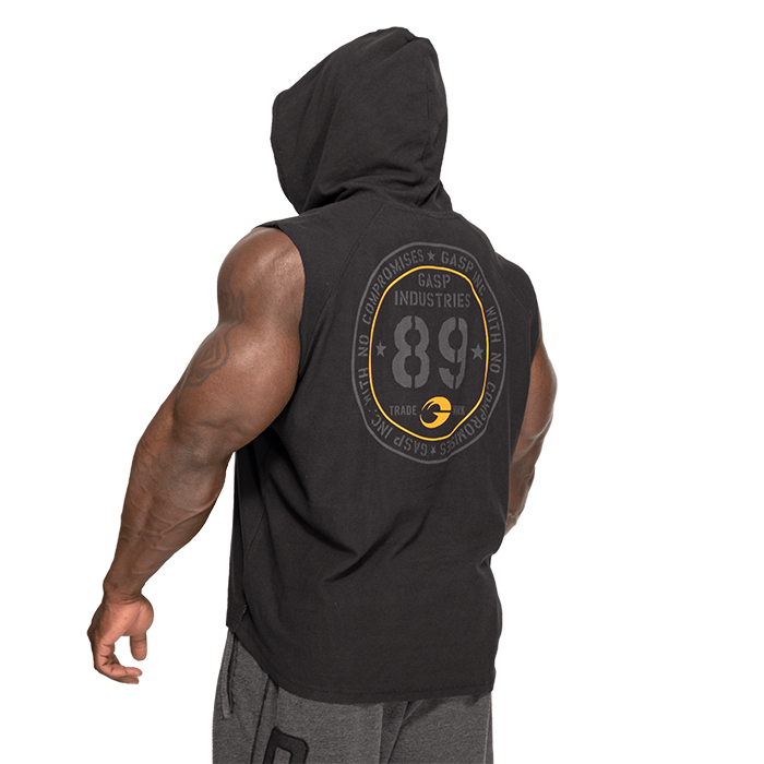 Thermal Kort&aelig;rmet Hoodie Sort