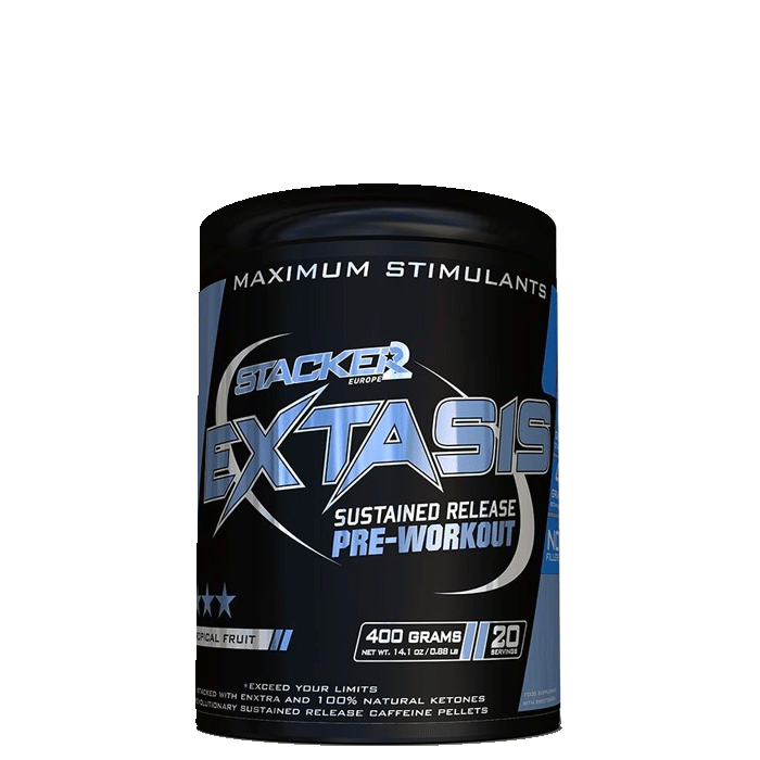 Stacker 2, Extasis PWO Tropical Fruit, 400g