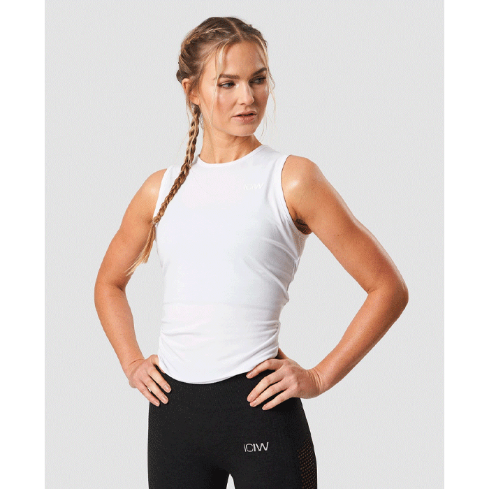 Empowering Open Back Tank, White