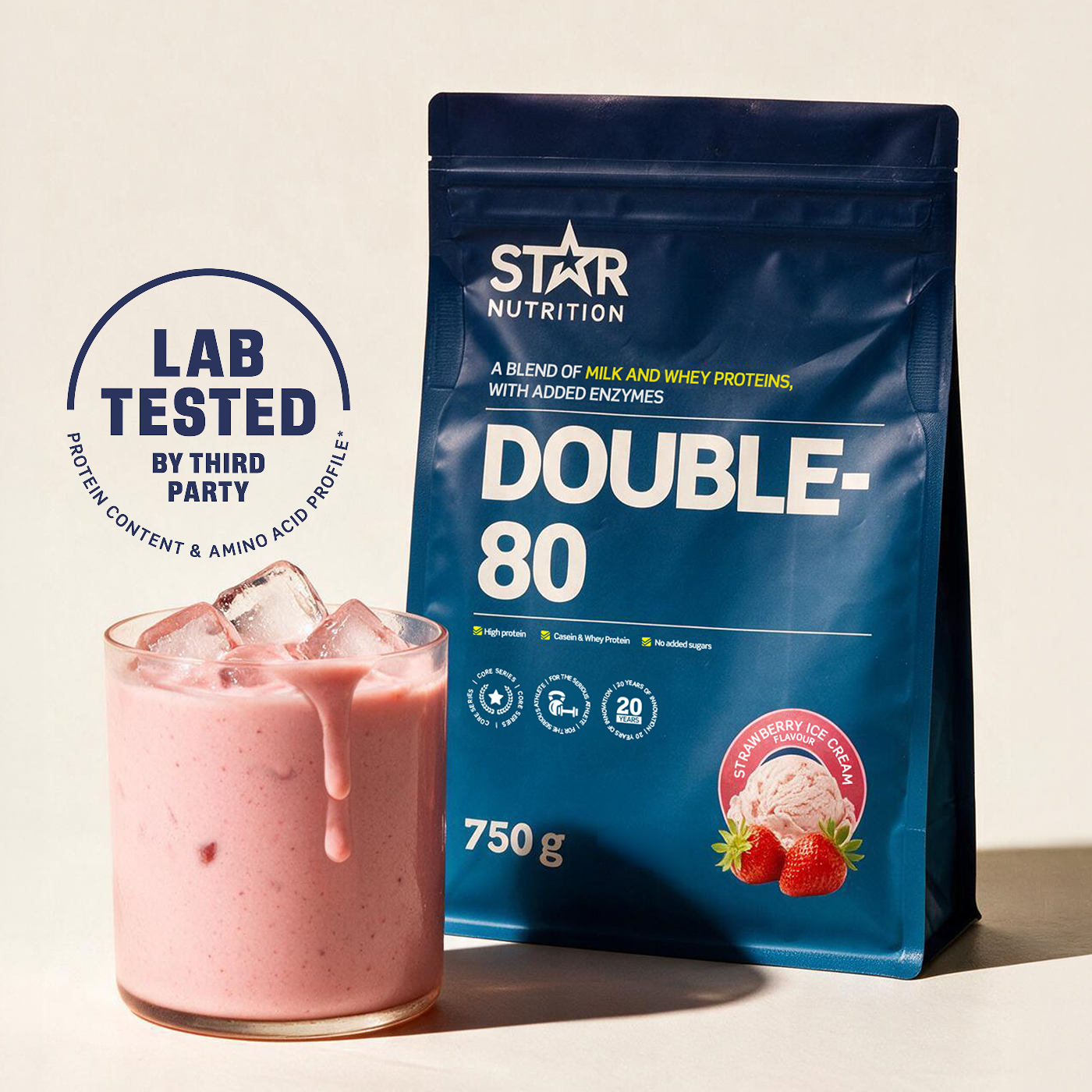Double-80 Proteinpulver 750 g strawberry_icecream