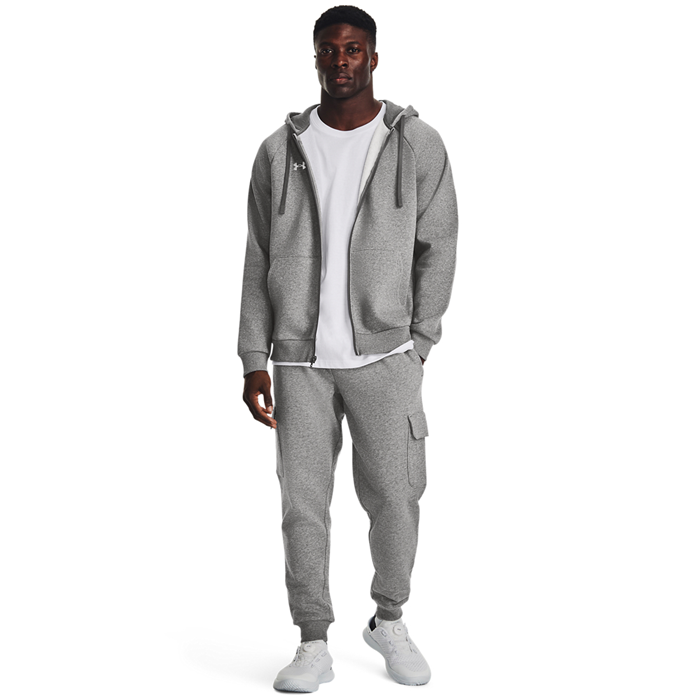UA Rival Fleece FZ Hoodie Gr&aring;