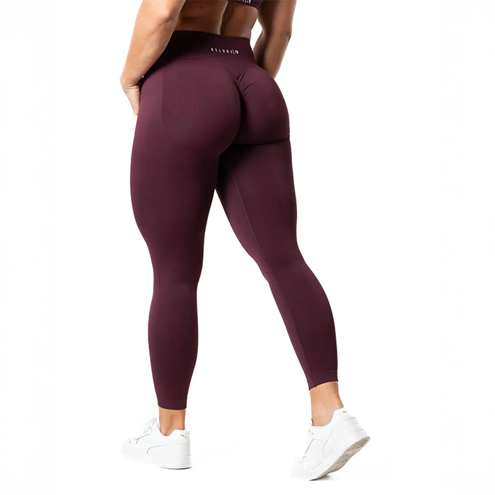 Aura Seamless Scrunch Tights R&oslash;d