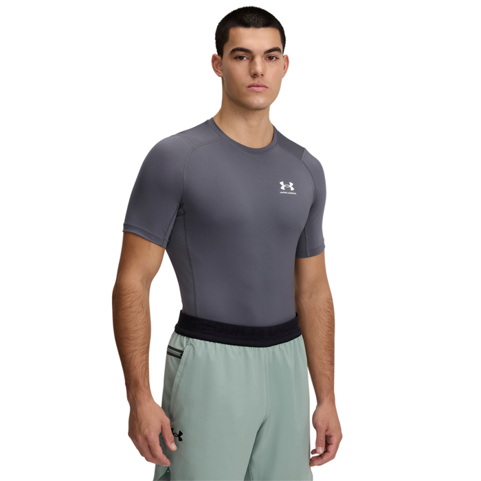 Under Armour HeatGear SS Compression Shirt Grafit Small Herre