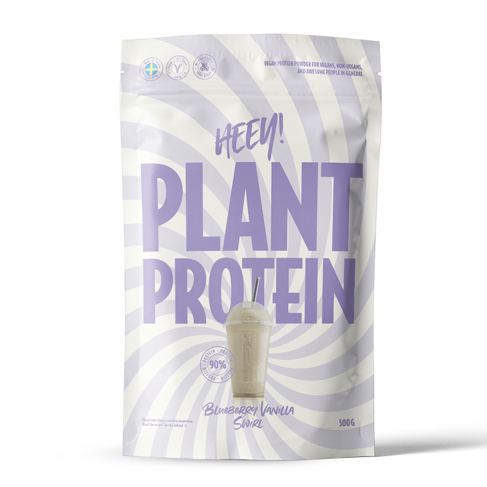Heey! Vegan Plant Protein + Vitamin B12 Blueberry Vanilla Swirl (500 g)