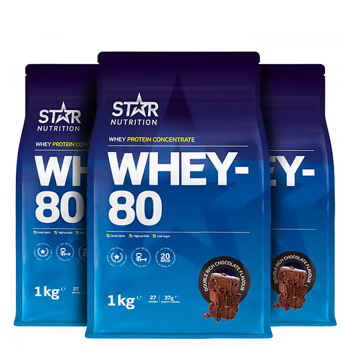 Mix&Match: 3 x Whey-80 Valleprotein 1 kg