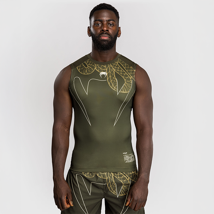 Serpenti Rashguard Ærmeløs Khaki Bronze Ivory