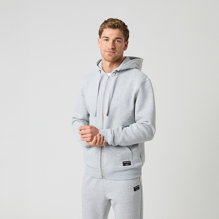 Björn Borg Centre Zip Hood Lysegrå Small Herre