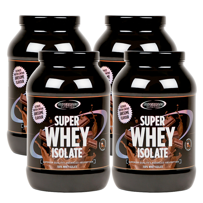 Big BUY 4 x Super Whey Isolate Valleproteinisolat 1300 g