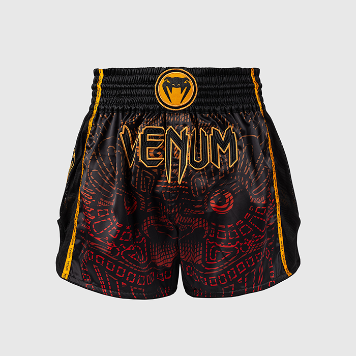 Venum Quetzal Fury Muay Thai Shorts Sort Rød Orange