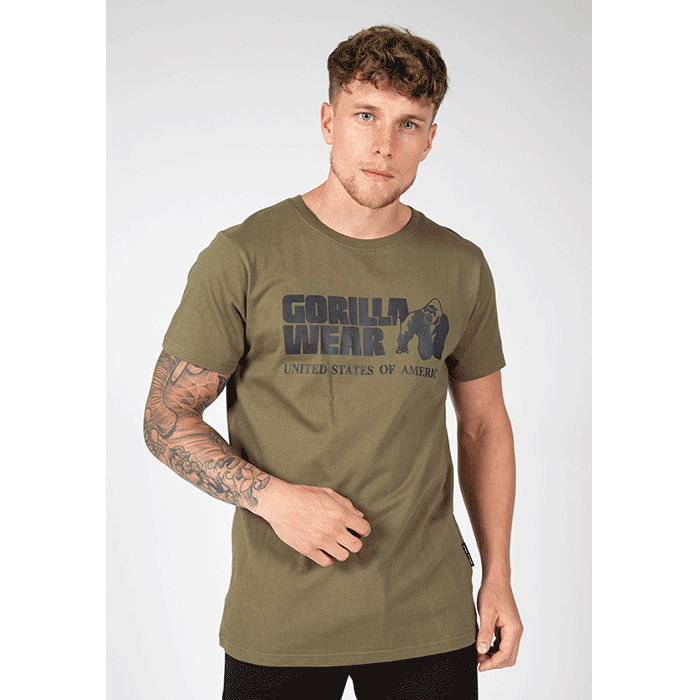 Gorilla Wear Classic T-shirt, S, Army Green