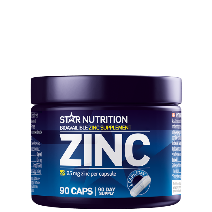 Zink, 25 mg, 90 kapsler, Star Nutrition